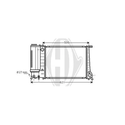 Radiator, engine cooling (DCM1542)