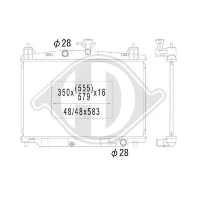 Radiator, engine cooling (DCM2267)