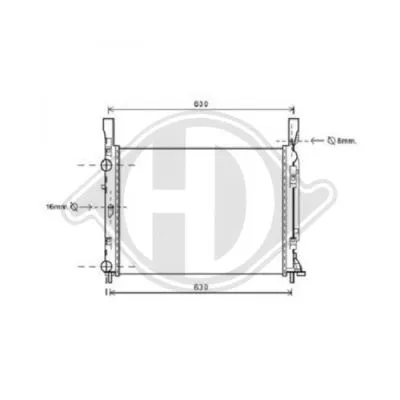 Radiator, engine cooling (DCM2958)