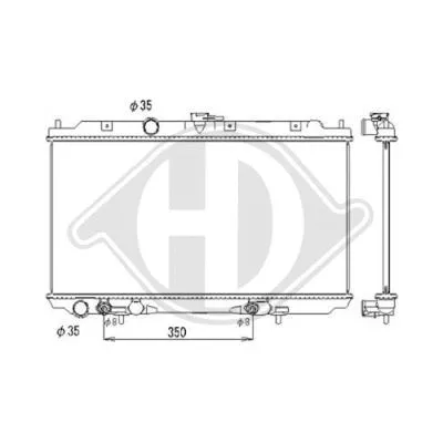 Radiator, engine cooling (DCM1833)