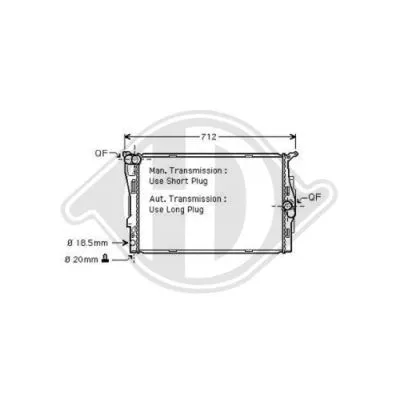 Radiator, engine cooling (DCM3869)