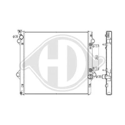 Radiator, engine cooling (DCM3901)