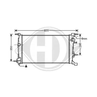 Radiator, engine cooling (DCM2947)