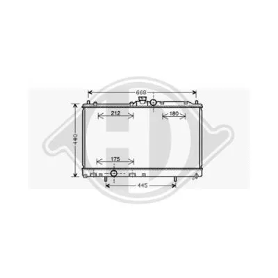 Radiator, engine cooling (DCM2521)