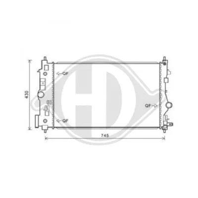 Radiator, engine cooling (DCM2703)