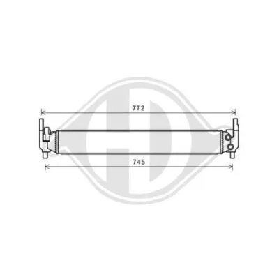 Radiator, engine cooling (DCM3827)