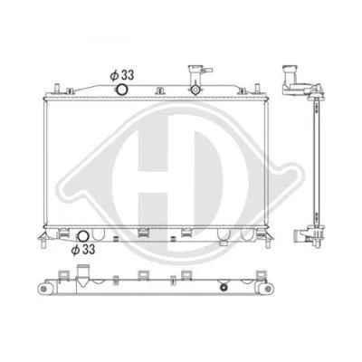 Radiator, engine cooling (DCM3702)