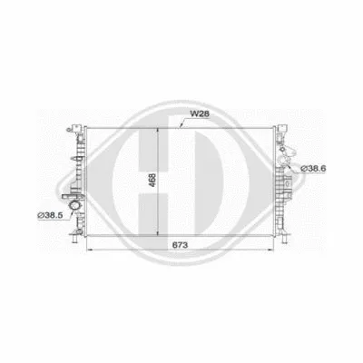 Radiator, engine cooling (DCM3906)