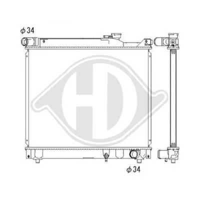 Radiator, engine cooling (DCM3116)