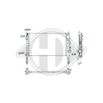 Radiator, engine cooling (DCM3982)