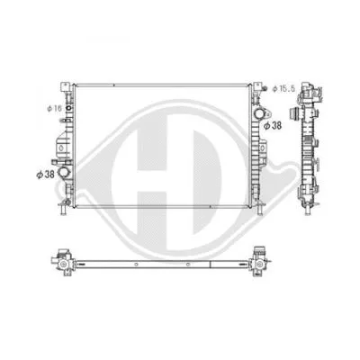 Radiator, engine cooling (DCM3855)