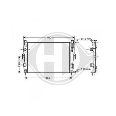 Radiator, engine cooling (DCM2922)