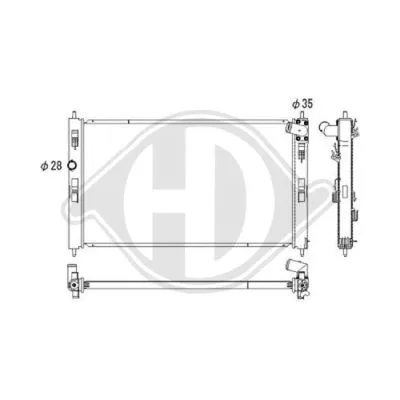 Radiator, engine cooling (DCM3909)