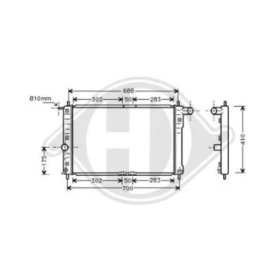 Radiator, engine cooling (8692005)