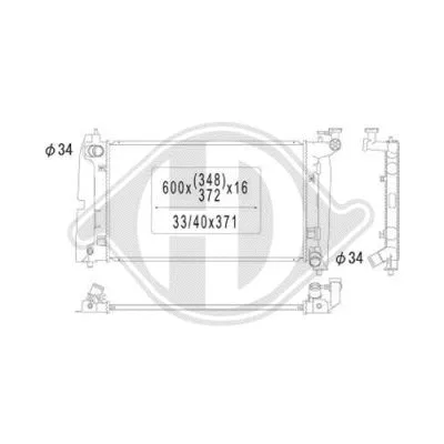 Radiator, engine cooling (DCM3220)