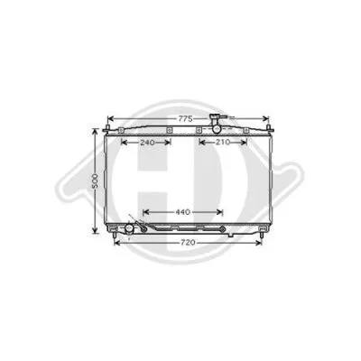 Radiator, engine cooling (DCM3694)