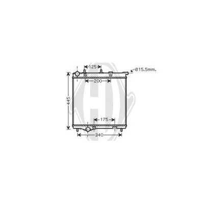 Radiator, engine cooling (DCM2803)