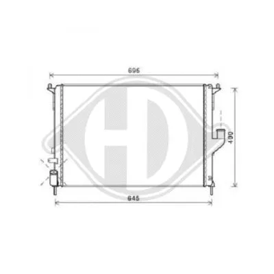Radiator, engine cooling (DCM2962)