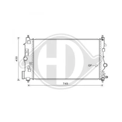 Radiator, engine cooling (DCM2698)