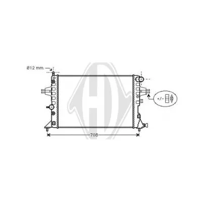 Radiator, engine cooling (DCM2625)