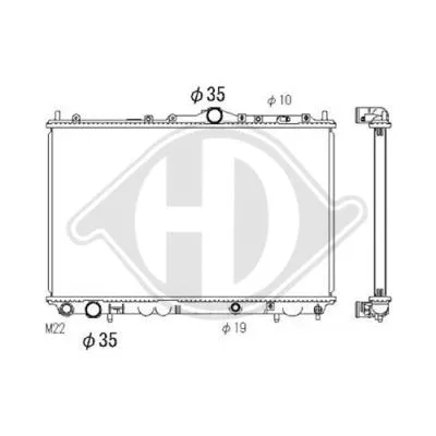 Radiator, engine cooling (DCM2474)