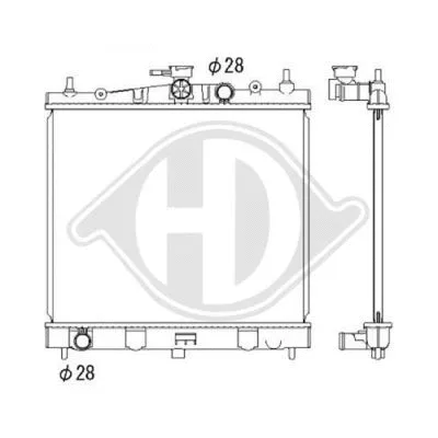 Radiator, engine cooling (DCM1845)