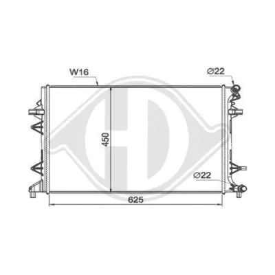 Radiator, engine cooling (DCM3907)