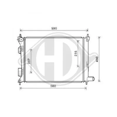 Radiator, engine cooling (DCM3718)