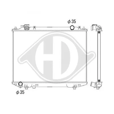 Radiator, engine cooling (DCM3900)