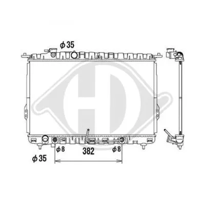 Radiator, engine cooling (DCM3672)