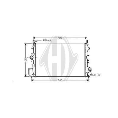 Radiator, engine cooling (DCM2684)