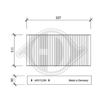 Filter, cabin air (DCI0088S)