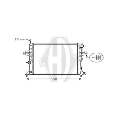 Radiator, engine cooling (DCM2639)