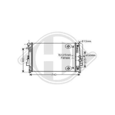 Radiator, engine cooling (DCM2426)