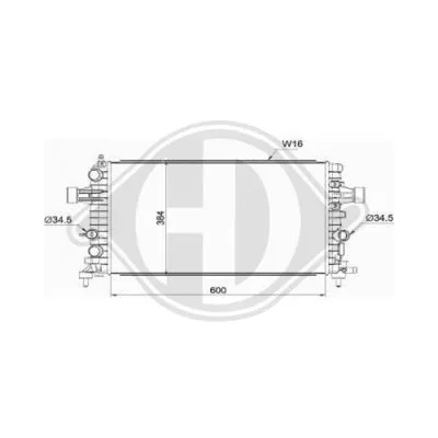 Radiator, engine cooling (DCM2700)