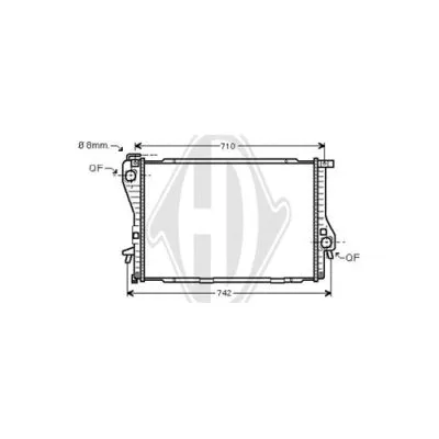 Radiator, engine cooling (DCM1555)