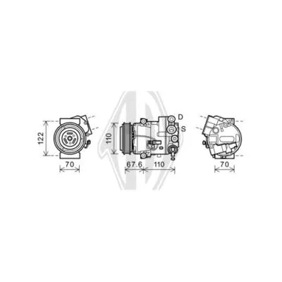 Compressor, air conditioning (DCK1695)
