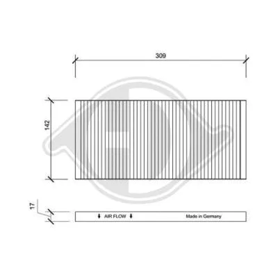 Filter, cabin air (DCI0016)