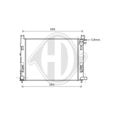 Radiator, engine cooling (DCM1886)