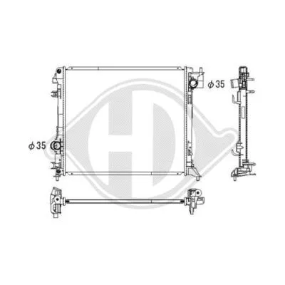 Radiator, engine cooling (DCM3932)