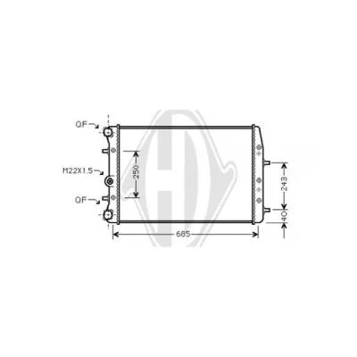 Radiator, engine cooling (DCM3568)