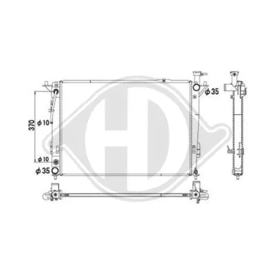 Radiator, engine cooling (DCM3737)