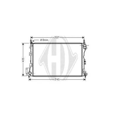 Radiator, engine cooling (DCM2653)