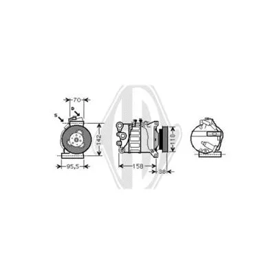 Compressor, air conditioning (DCK1595)