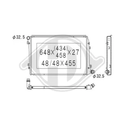 Radiator, engine cooling (DCM3446)