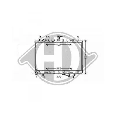 Radiator, engine cooling (DCM1863)