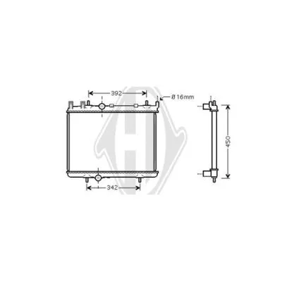 Radiator, engine cooling (DCM2792)