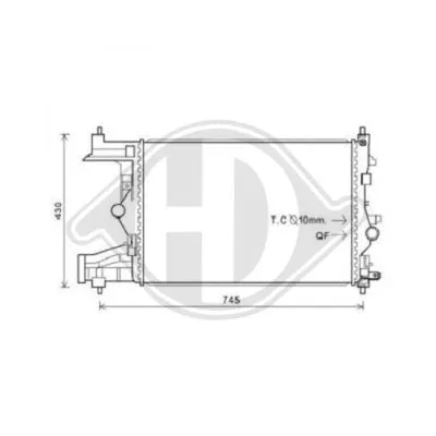 Radiator, engine cooling (DCM2695)