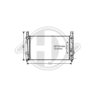 Radiator, engine cooling (DCM2415)
