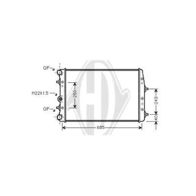 Radiator, engine cooling (DCM3566)